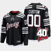 Custom 00 New Jersey Devils 2022-23 40th Anniversary Alternate Black Jersey - Robokeg