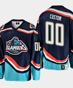 Custom 00 New York Islanders Navy Reverse Retro 2.0 Jersey 2022-23 - Robokeg