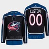 Custom 00 Reverse Retro 2.0 2022 Columbus Blue Jackets Navy Jersey Primegreen - Robokeg