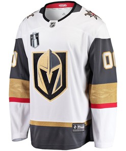 Custom 00 Vegas Golden Knights 2023 Stanley Cup Final Away Breakaway Jersey - White - Robokeg