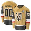 Custom 00 Vegas Golden Knights 2023 Stanley Cup Final Home Breakaway Jersey - Gold - Robokeg