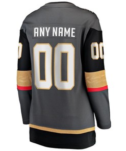 Custom 00 Vegas Golden Knights Women's 2023 Stanley Cup Final Alternate Breakaway Jersey - Black - Robokeg