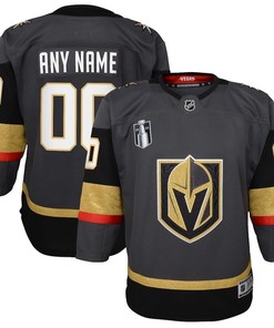Custom 00 Vegas Golden Knights Youth 2023 Stanley Cup Final Alternate Jersey - Black - Robokeg