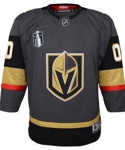 Custom 00 Vegas Golden Knights Youth 2023 Stanley Cup Final Alternate Jersey - Black - Robokeg