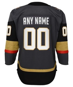 Custom 00 Vegas Golden Knights Youth 2023 Stanley Cup Final Alternate Jersey - Black - Robokeg