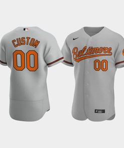 Custom Baltimore Orioles Gray Road Jersey - Robokeg
