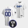 Custom Honor Vin Scully Los Angeles Dodgers White 00 Jersey - Robokeg