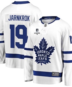 DCalle Jarnkrok 19 Toronto Maple Leafs Stanley Cup 2023 Playoffs Patch Away Breakaway Men Jersey - White - Robokeg