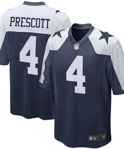 Dak Prescott Dallas Cowboys Alternate Game Team Jersey Navy Nfl - Robokeg