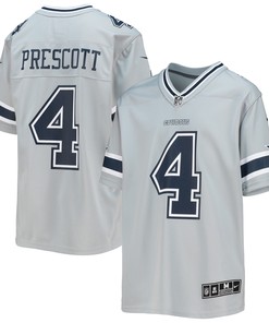 Dak Prescott Dallas Cowboys Inverted Team Game Jersey - Silver Nfl - Robokeg