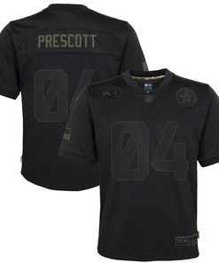 Dak Prescott Dallas Cowboys Youth 2020 Salute To Service Game Jersey - Black - Robokeg