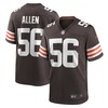 Dakota Allen Cleveland Browns Game Player Jersey - Brown Nfl - Robokeg