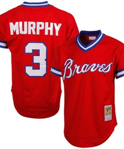 Dale Murphy Atlanta Braves Mitchell And Ness 1980 Authentic Cooperstown Collection Mesh Batting Practice Jersey Red Mlb - Robokeg