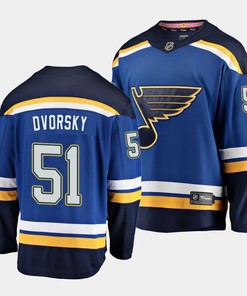 Dalibor Dvorsky #51 St. Louis Blues 2023 NHL Draft Home Men Jersey - Navy - Robokeg