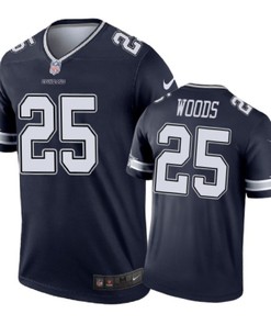Dallas Cowboys #25 Xavier Woods Nike Color Rush Navy Jersey - Robokeg