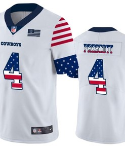 Dallas Cowboys 4 White Throwback Flag Jersey - Robokeg