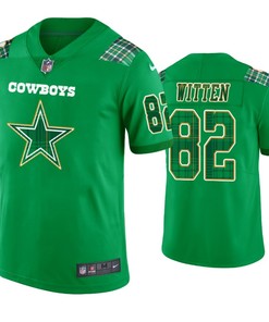 Dallas Cowboys #82 Jason Witten Jersey St. Patricks Day Green - Mens - Robokeg