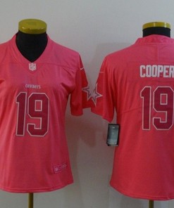Dallas Cowboys Amari Cooper #19 Nfl 2020 Pink Womens Jersey - Robokeg