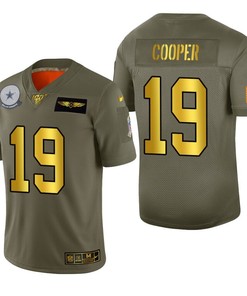Dallas Cowboys Amari Cooper 2019 Salute To Service Nfl 100 Mens Jersey Metallic - Robokeg