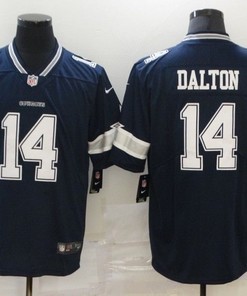 Dallas Cowboys Andy Dalton #14 Nfl 2020 Black Blue Jersey - Robokeg