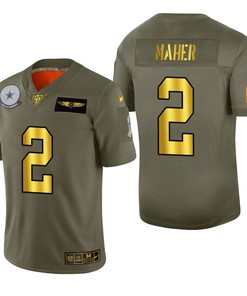 Dallas Cowboys Brett Maher 2019 Salute To Service Nfl 100 Mens Jersey Metallic - Robokeg