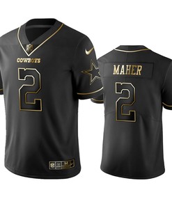 Dallas Cowboys Brett Maher Black Golden Edition 2019 Vapor Untouchable Limited Jersey - Mens - Robokeg