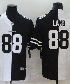 Dallas Cowboys Ceedee Lamb #88 Nfl 2020 Black And White Jersey - Robokeg