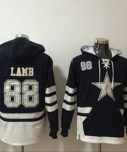 Dallas Cowboys Ceedee Lamb #88 Nfl 2020 Black Hoodie Jersey - Robokeg