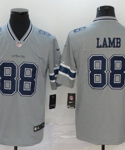 Dallas Cowboys Ceedee Lamb #88 Nfl 2020 Grey Jersey - Robokeg