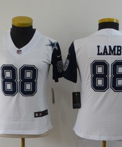 Dallas Cowboys Ceedee Lamb #88 Nfl 2020 White Womens Jersey - Robokeg