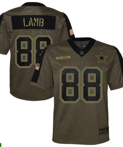 Dallas Cowboys Ceedee Lamb 88 Nfl Olive 2021 Salute To Service Game Men Jersey For Cowboys Fans - Robokeg