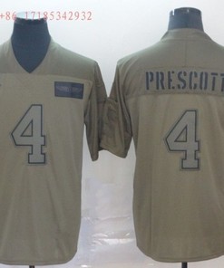 Dallas Cowboys Dak Prescott #4 2020 Nfl Grey Jersey Jersey - Robokeg