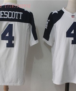 Dallas Cowboys Dak Prescott #4 2020 Nfl White Jersey Jersey - Robokeg