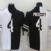Dallas Cowboys Dak Prescott #4 Nfl 2020 Black And White Jersey - Robokeg