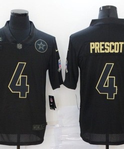 Dallas Cowboys Dak Prescott #4 Nfl 2020 Black Jersey - Robokeg
