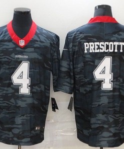 Dallas Cowboys Dak Prescott #4 Nfl 2020 Camo Black Jersey - Robokeg