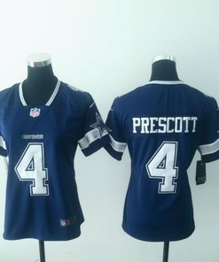 Dallas Cowboys Dak Prescott #4 Nfl 2020 Navy Womens Jersey - Robokeg