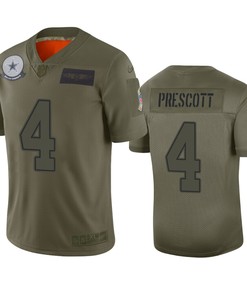 Dallas Cowboys Dak Prescott Camo 2019 Salute To Service Limited Jersey - Robokeg