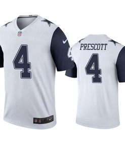 Dallas Cowboys Dak Prescott White Color Rush Legend Jersey - Men - Robokeg