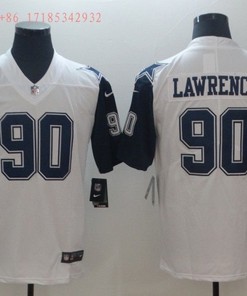 Dallas Cowboys Demarcus Lawrence #90 2020 Nfl White Jersey Jersey - Robokeg
