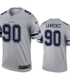 Dallas Cowboys Demarcus Lawrence Gray Inverted Legend Jersey - Robokeg