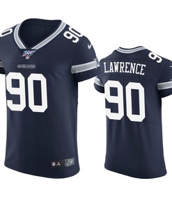 Dallas Cowboys Demarcus Lawrence Navy 100th Season Vapor Elite Jersey - Robokeg