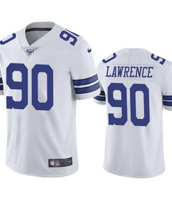 Dallas Cowboys Demarcus Lawrence White 100th Season Vapor Limited Jersey - Robokeg
