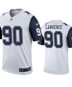 Dallas Cowboys Demarcus Lawrence White Color Rush Legend Jersey - Robokeg