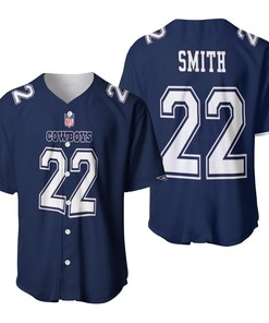 Dallas Cowboys Emmitt Smith #22 Great Player Nfl American Football Game Navy 2019 Jersey Style Gift For Cowboys Fans Baseball Jersey - Robokeg