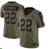 Dallas Cowboys Emmitt Smith 22 Nfl Olive 2021 Salute To Service Retired Player Men Jersey For Cowboys Fans - Robokeg