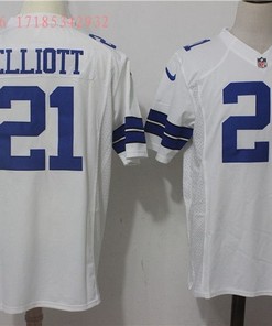Dallas Cowboys Ezekiel Elliott #21 2020 Nfl White Jersey Jersey - Robokeg