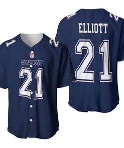 Dallas Cowboys Ezekiel Elliott #21 Great Player Nfl American Football Game Navy 2019 Jersey Style Gift For Cowboys Fans Baseball Jersey - Robokeg