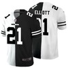Dallas Cowboys Ezekiel Elliott #21 Nfl 2020 Black And White Jersey - Robokeg