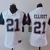 Dallas Cowboys Ezekiel Elliott #21 Nfl 2020 White Womens Jersey - Robokeg